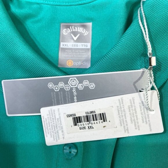Callaway Golf Polo Women's Short Sleeve Opti-Dri Shirt Columbia Green Plus XXL - Picture 6 of 16